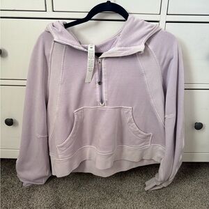 Lululemon Lavender Women's Half-Zip Scuba Hoodie Sweater
